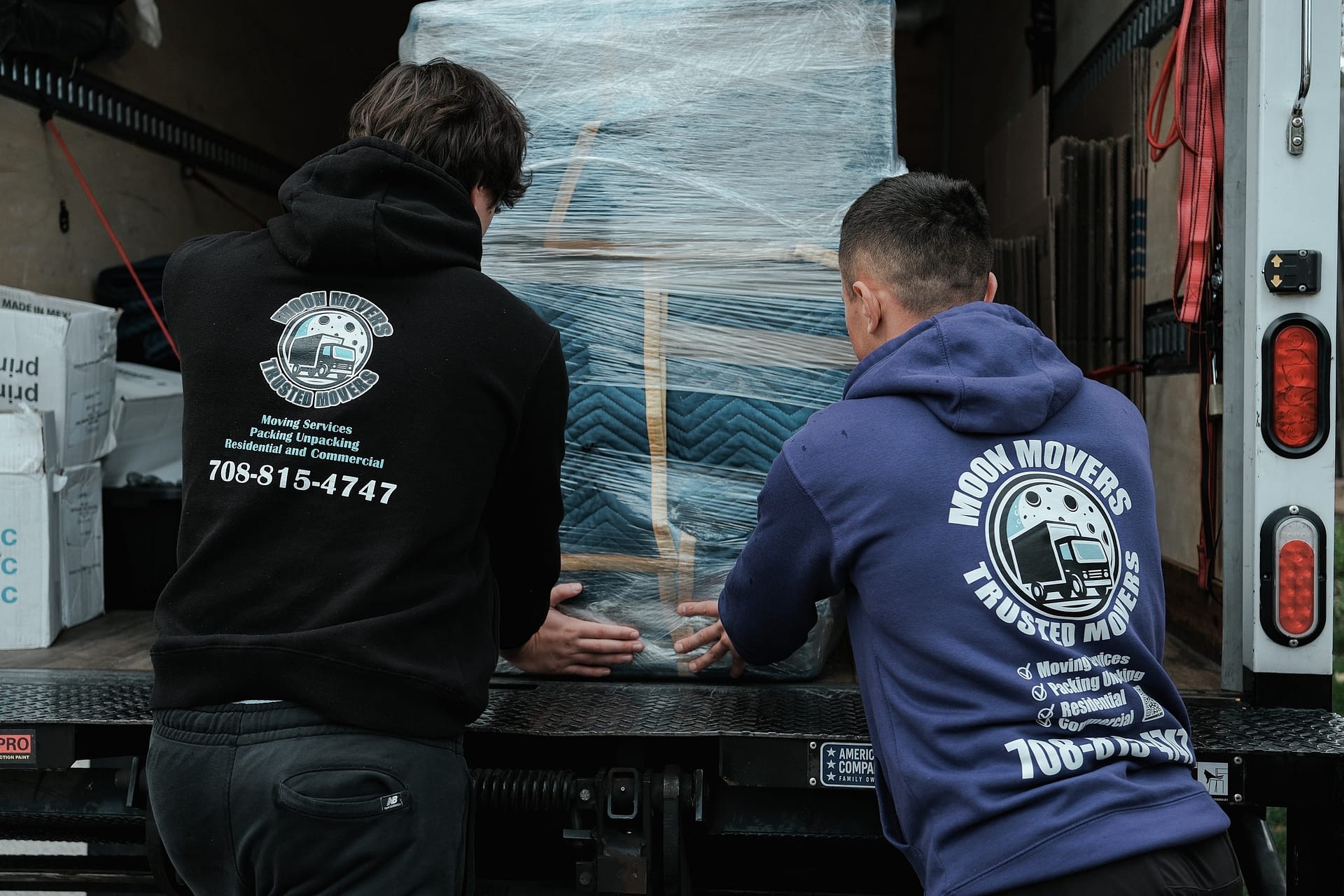 Moon Movers crew on moving day