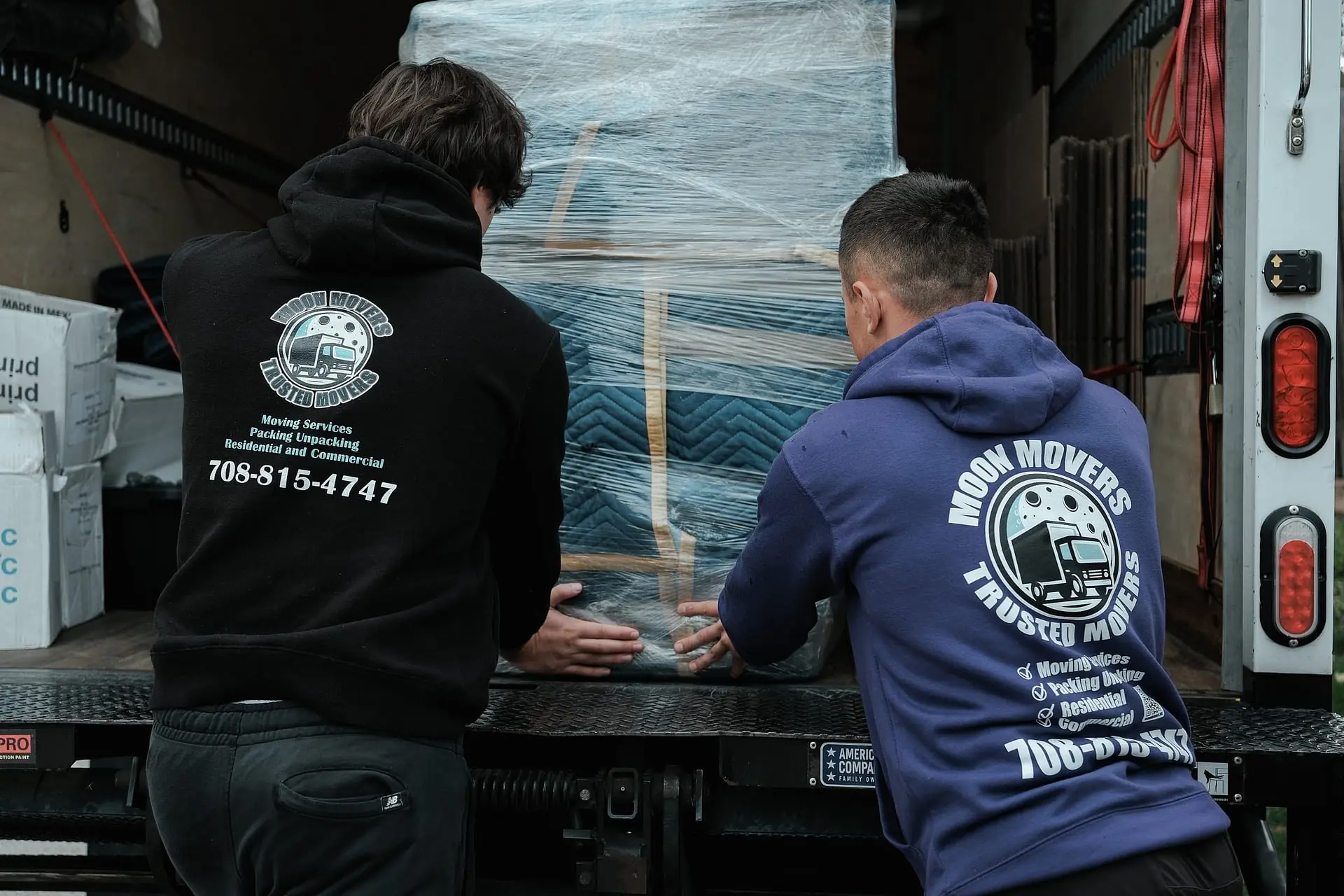 Moon Movers crew on moving day