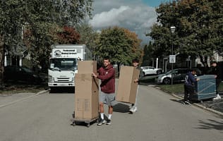 Movers arriving on schedule