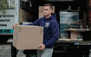 Small items packed in boxes