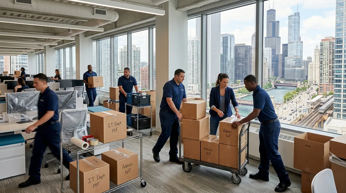 Moving crew at work in Chicago 20