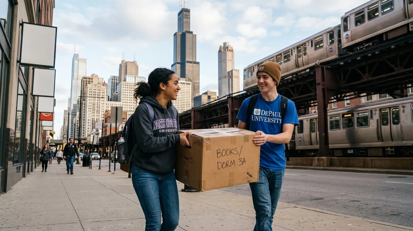 Moving crew at work in Chicago 23