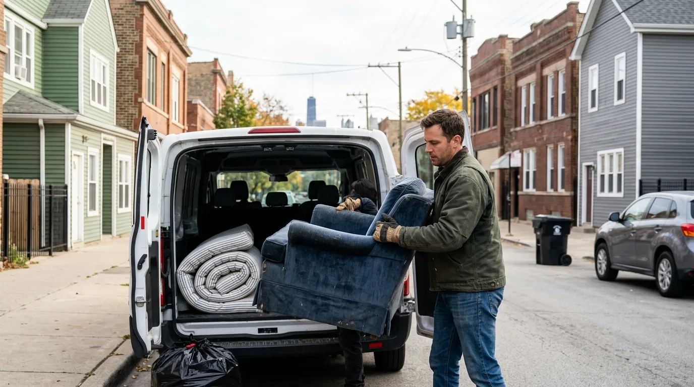 Moving crew at work in Chicago 31