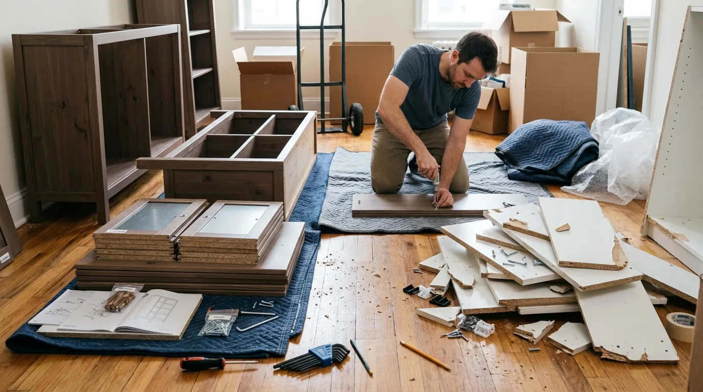 Moving crew at work in Chicago 35