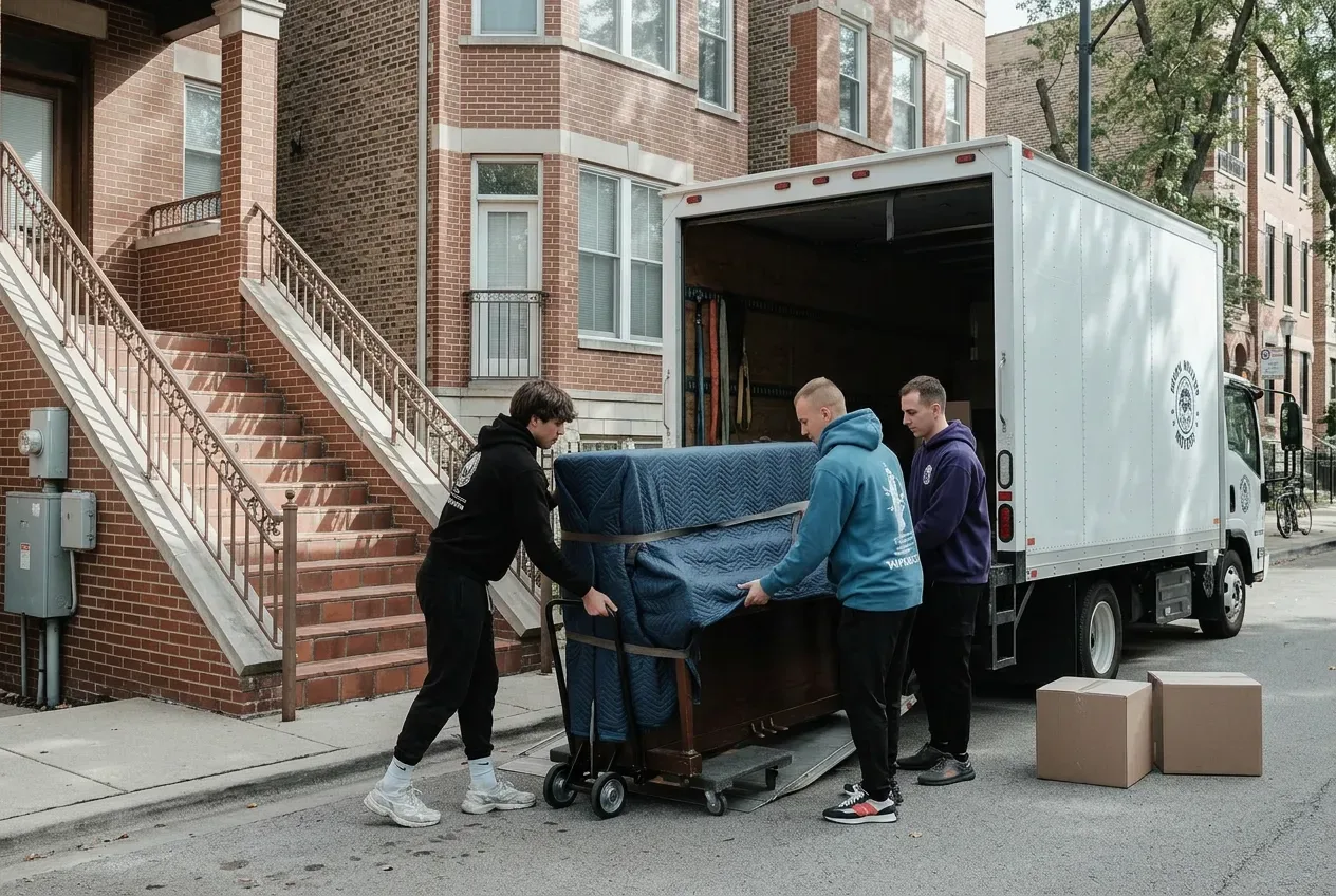 Lakeview · upright, 3rd floor in Piano Moving