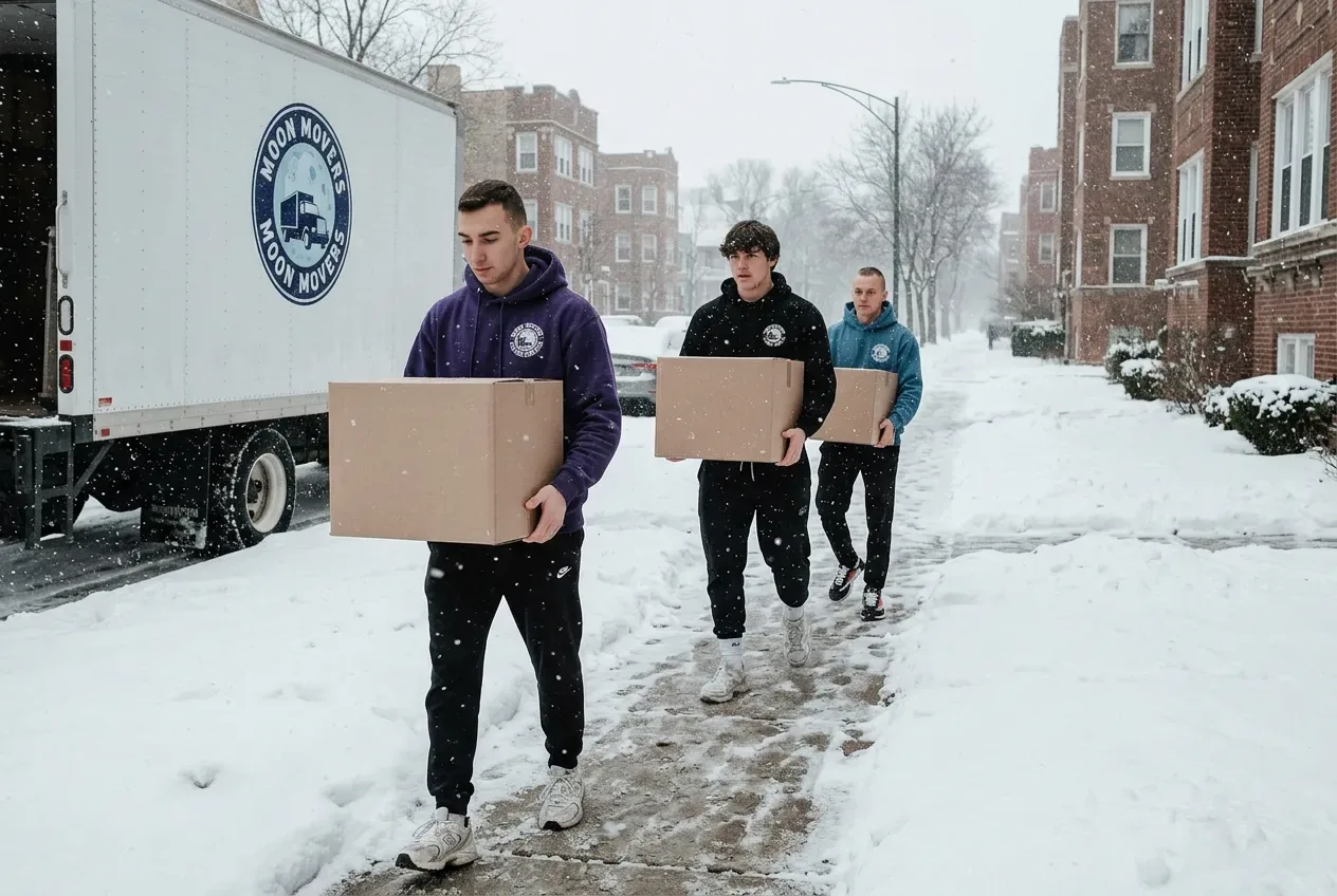Edgewater · move in a snowstorm, Winter
