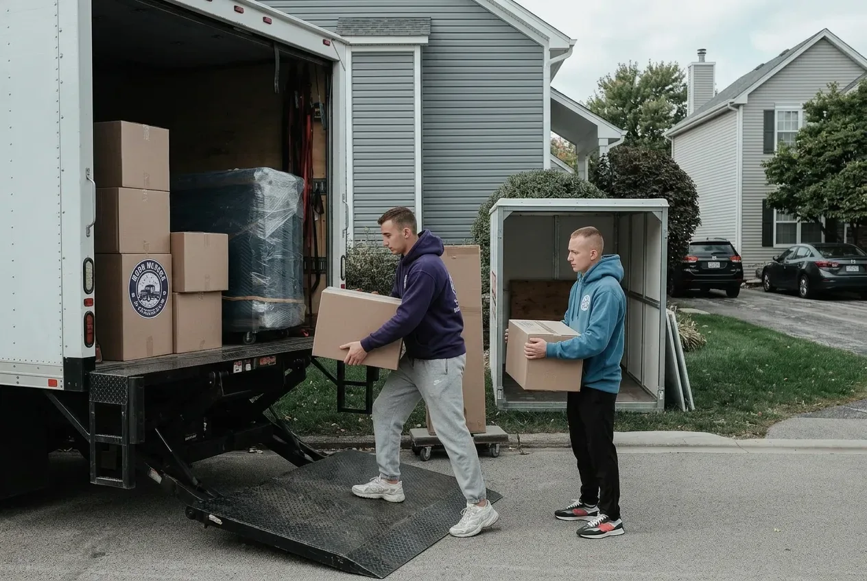 Portage Park · rental truck load, Loading