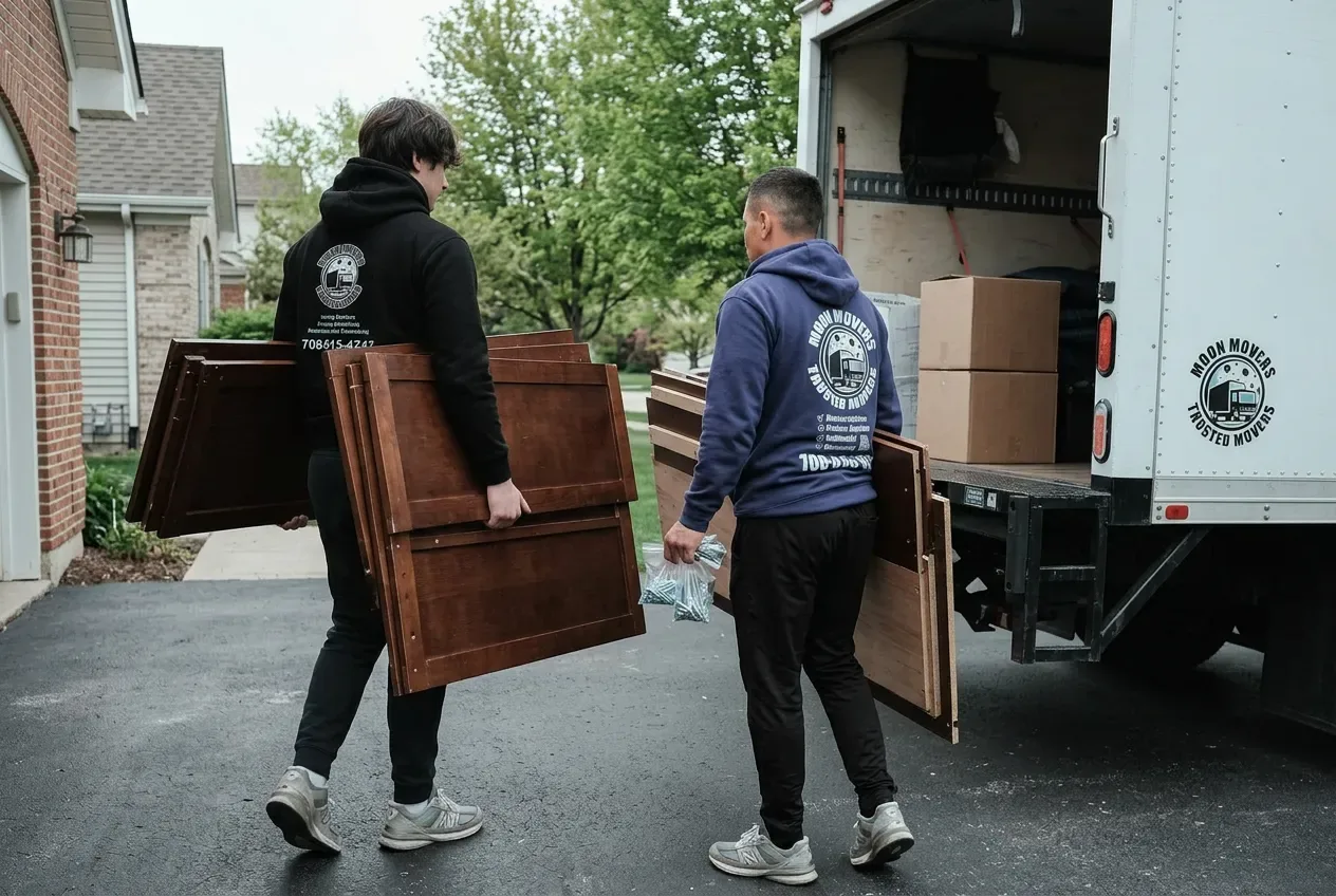 Naperville · bunk beds rebuilt, Disassembly