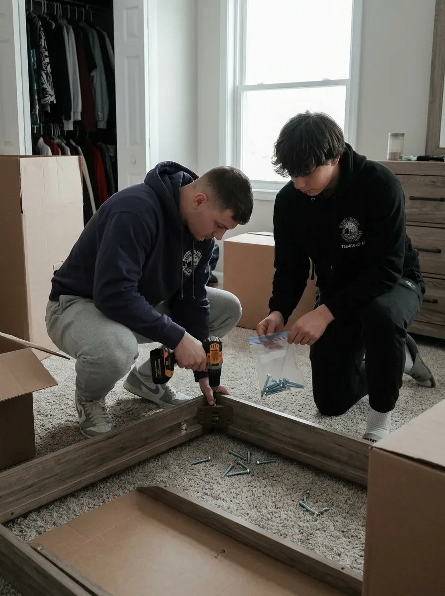 Crew loading the truck in Disassembly 2