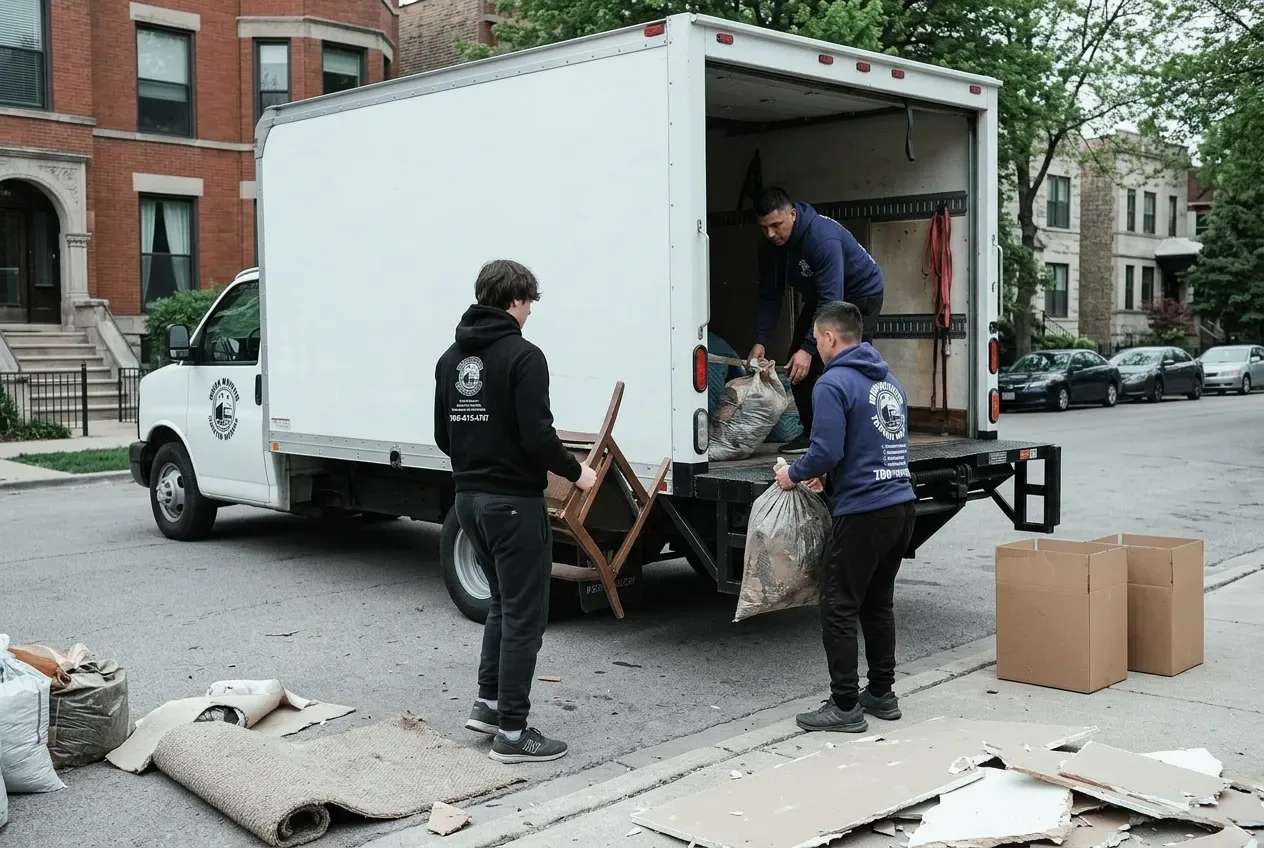 Lincoln Park · renovation debris, Junk