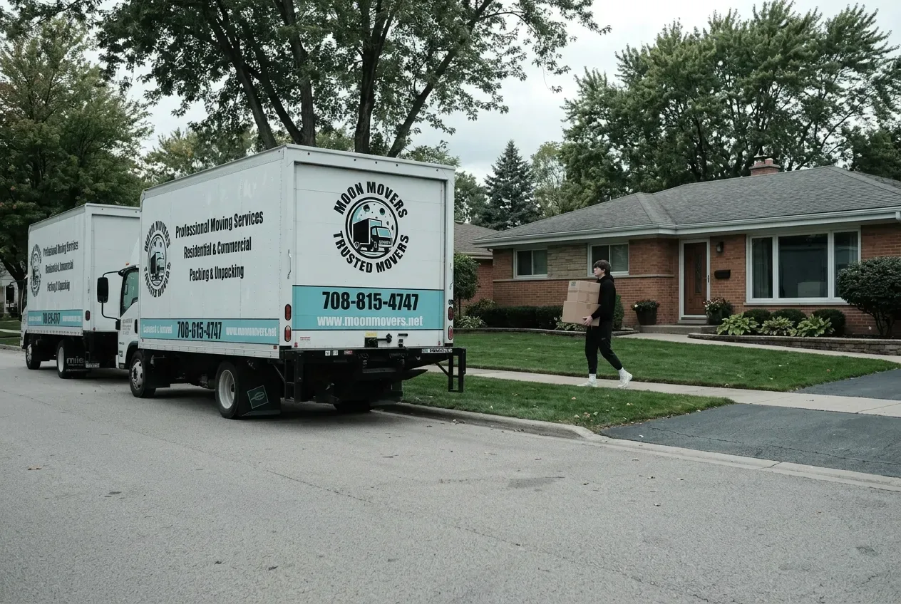 Moon Movers crew working in Skokie, Illinois