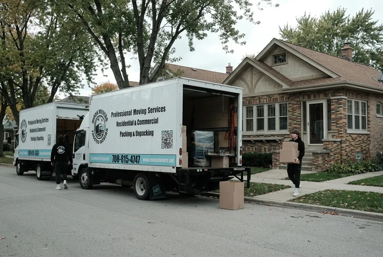 Moving crew at work in Des Plaines 2