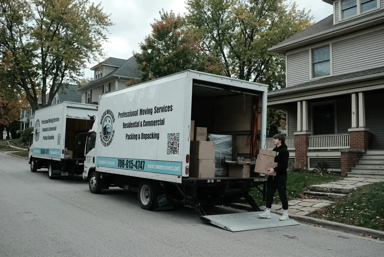 Moon Movers crew working in Elgin, Illinois