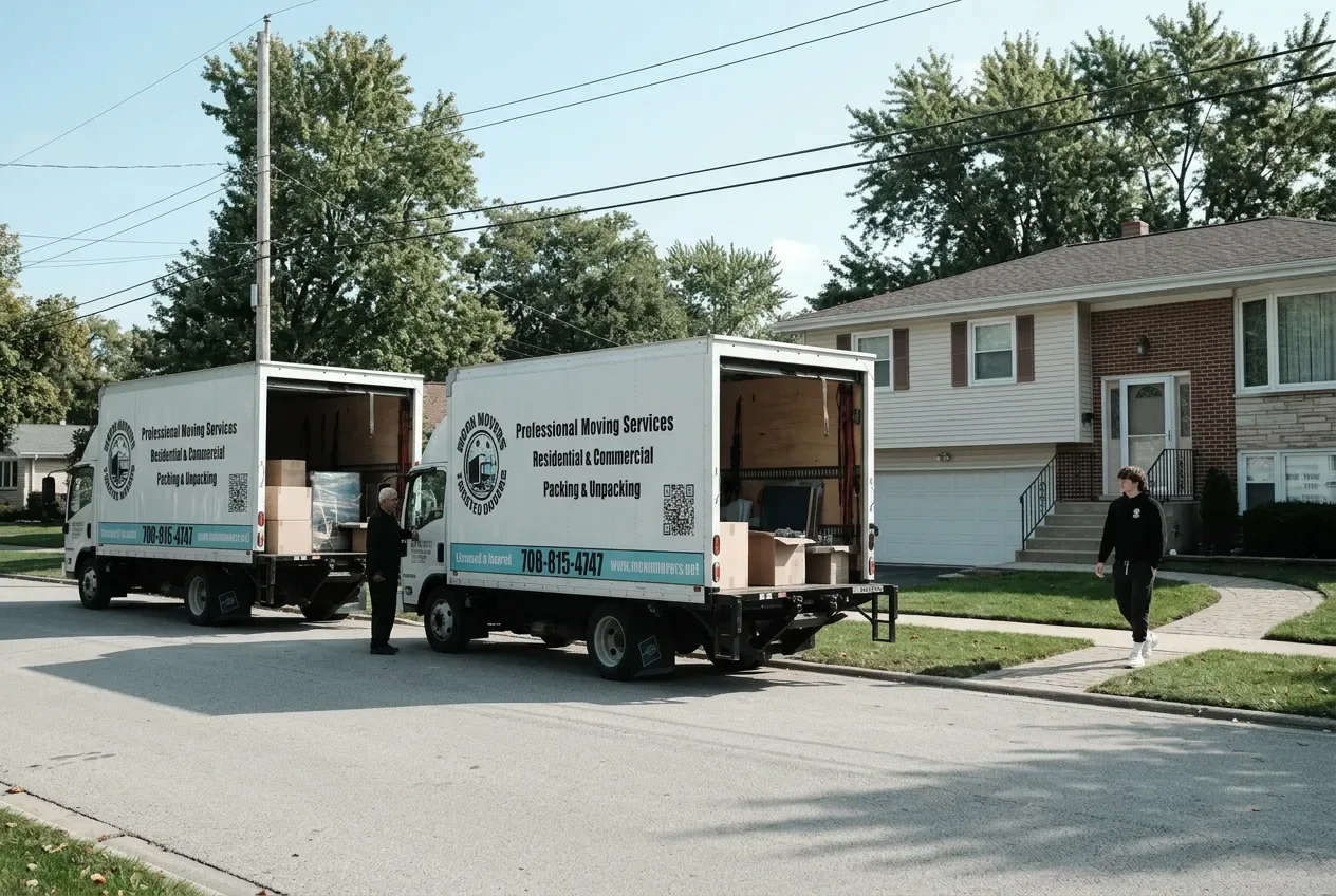 Moving crew at work in Tinley Park 2