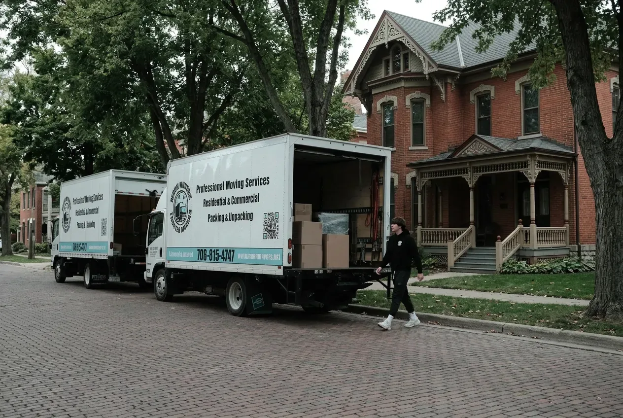 Moving crew at work in Bloomington 2